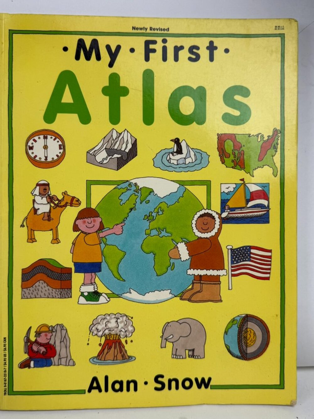 Vintage My First Atlas Alan Snow Troll Associates PB Book ISBN 0-8167-2518-7